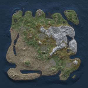 Thumbnail Rust Map: Procedural Map, Size: 3500, Seed: 962812325, 17 Monuments