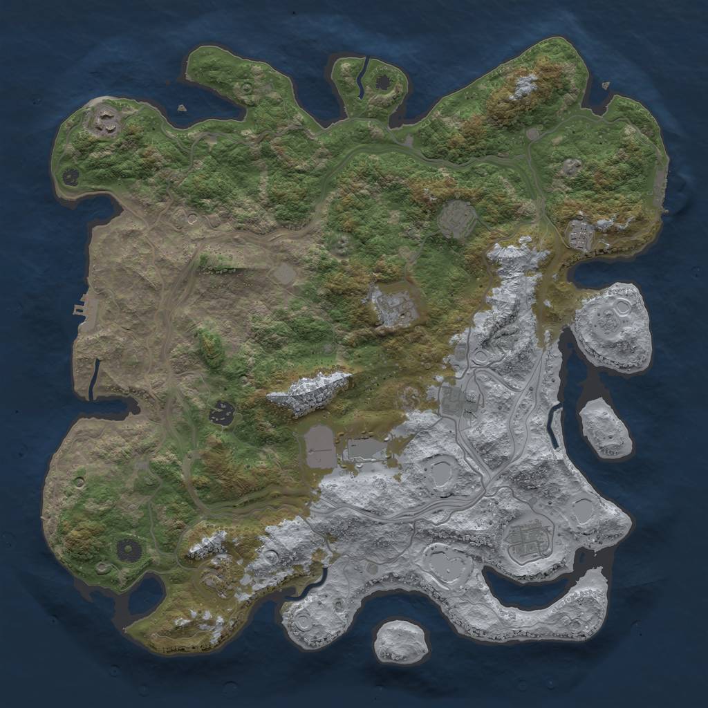 Rust Map: Procedural Map, Size: 4250, Seed: 10062022, 18 Monuments