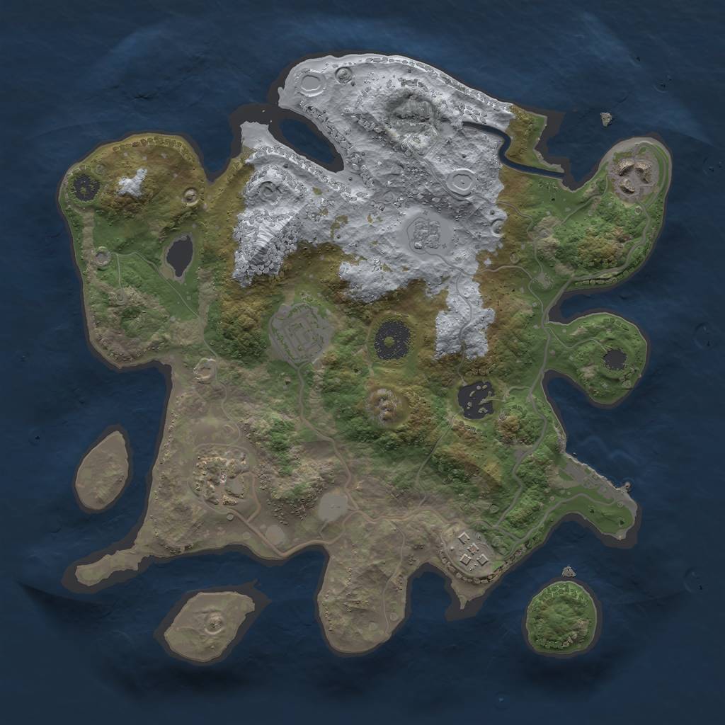 Rust Map: Procedural Map, Size: 2840, Seed: 1235230671, 12 Monuments