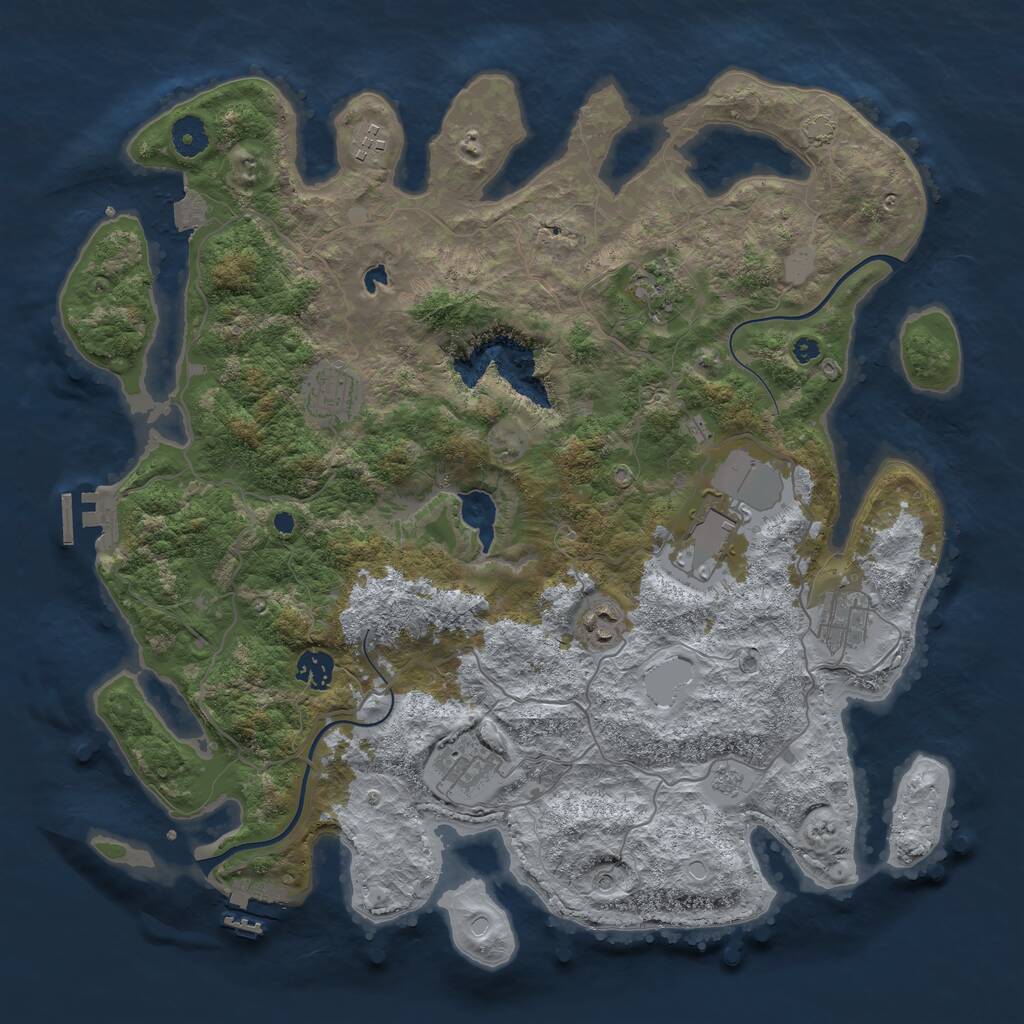Rust Map: Procedural Map, Size: 4000, Seed: 1475972459, 14 Monuments