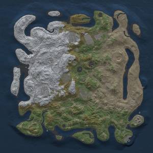 Thumbnail Rust Map: Procedural Map, Size: 4000, Seed: 1489231425, 19 Monuments