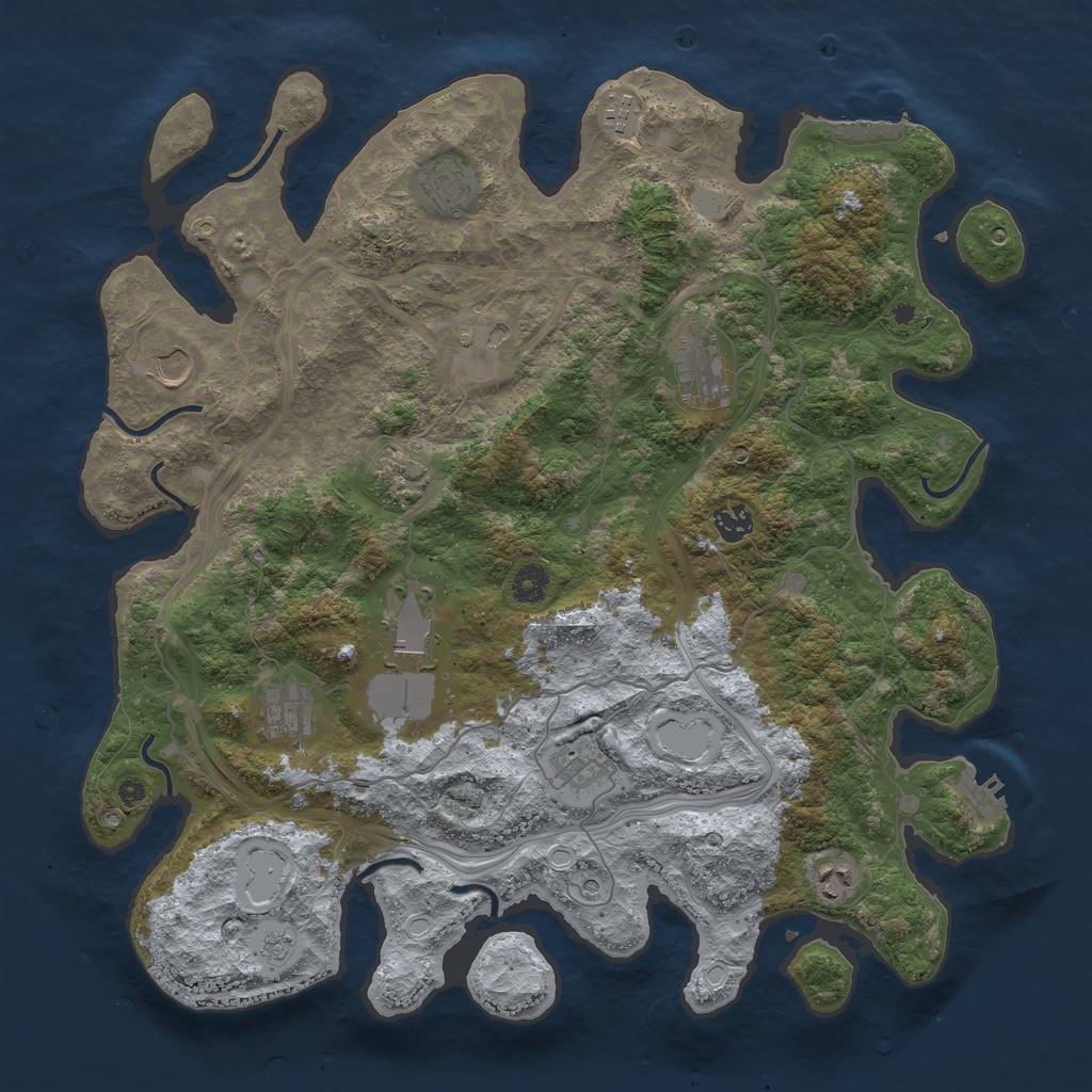 Rust Map: Procedural Map, Size: 4250, Seed: 114018088, 20 Monuments