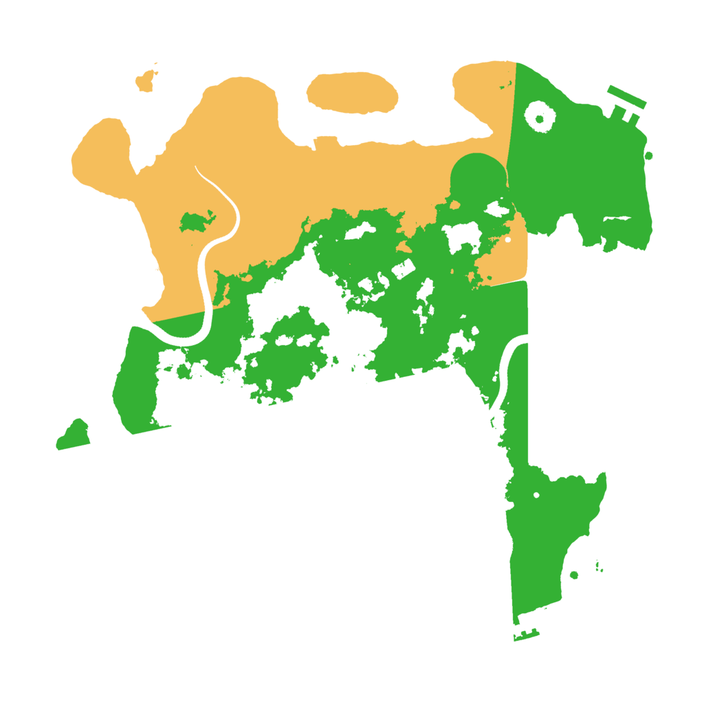 Biome Rust Map: Procedural Map, Size: 3500, Seed: 135898337