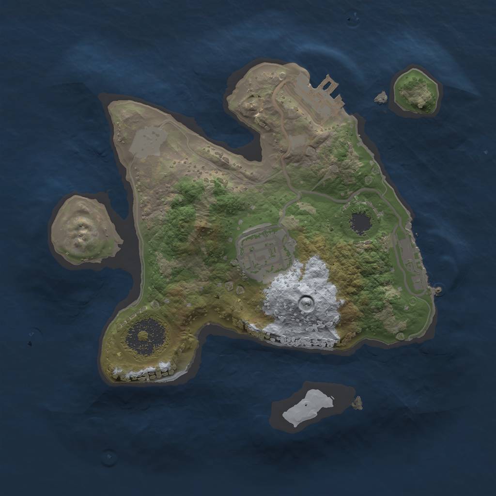 Rust Map: Procedural Map, Size: 2000, Seed: 3033233, 8 Monuments