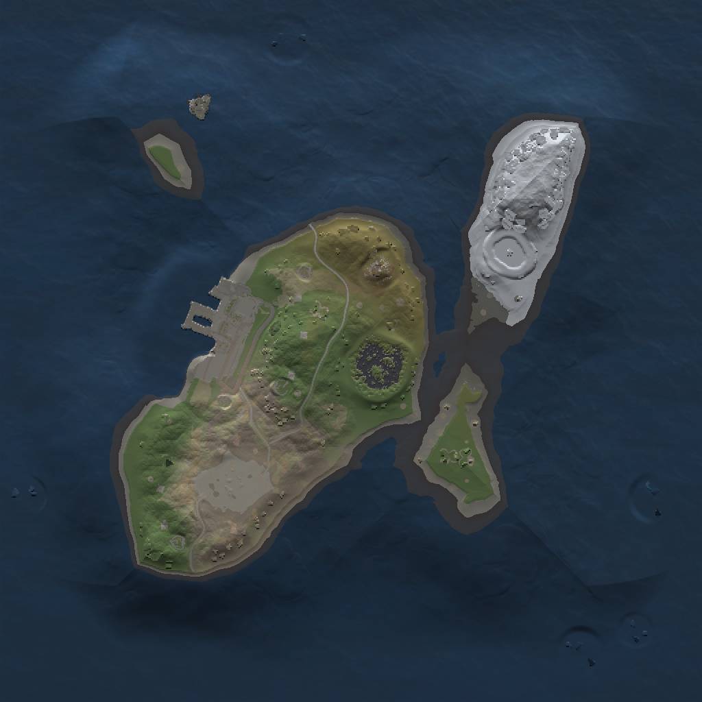 Rust Map: Procedural Map, Size: 1500, Seed: 1776153118, 4 Monuments