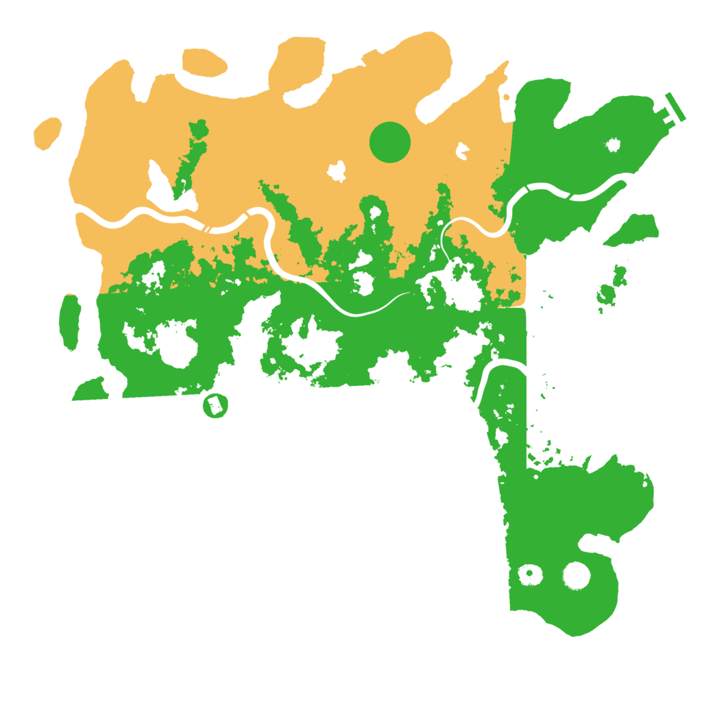 Biome Rust Map: Procedural Map, Size: 4500, Seed: 11111111