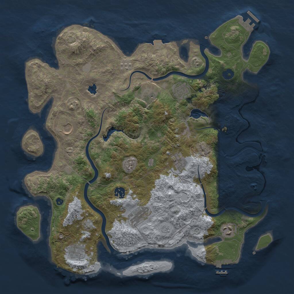 Rust Map: Procedural Map, Size: 4000, Seed: 5469331, 15 Monuments