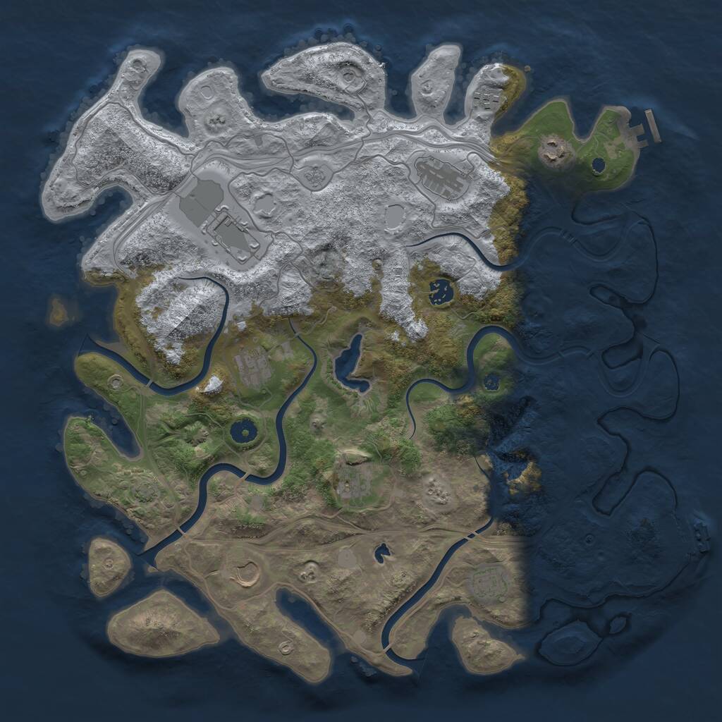 Rust Map: Procedural Map, Size: 4250, Seed: 212751918, 15 Monuments