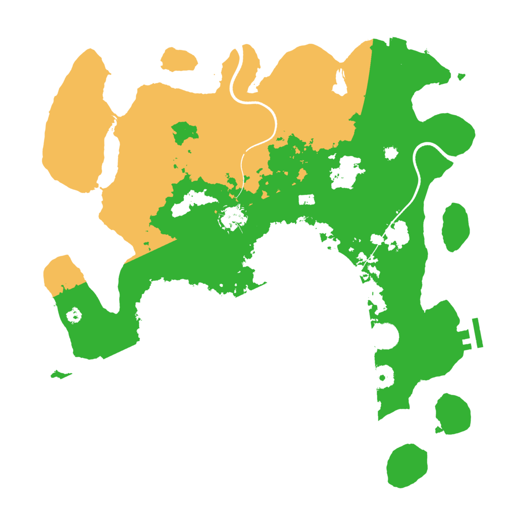 Biome Rust Map: Procedural Map, Size: 3500, Seed: 202210177