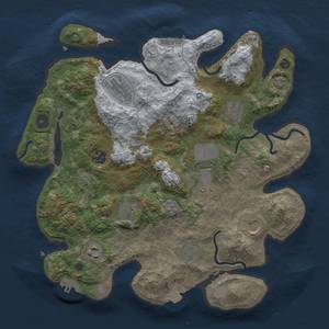 Thumbnail Rust Map: Procedural Map, Size: 3500, Seed: 1797509307, 17 Monuments