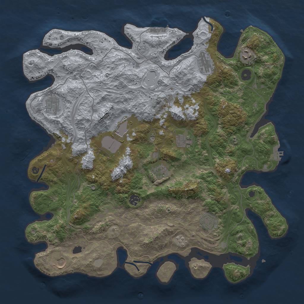 Rust Map: Procedural Map, Size: 4250, Seed: 1557102741, 19 Monuments