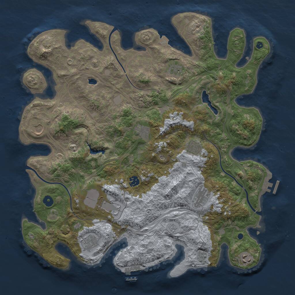 Rust Map: Procedural Map, Size: 4250, Seed: 6731, 16 Monuments