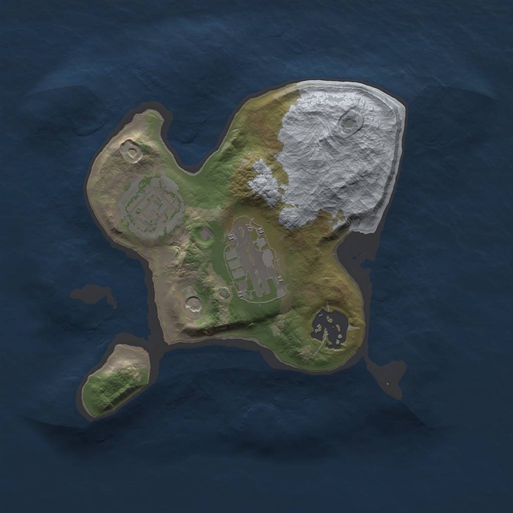 Rust Map: Barren, Size: 2000, Seed: 46236428, 6 Monuments