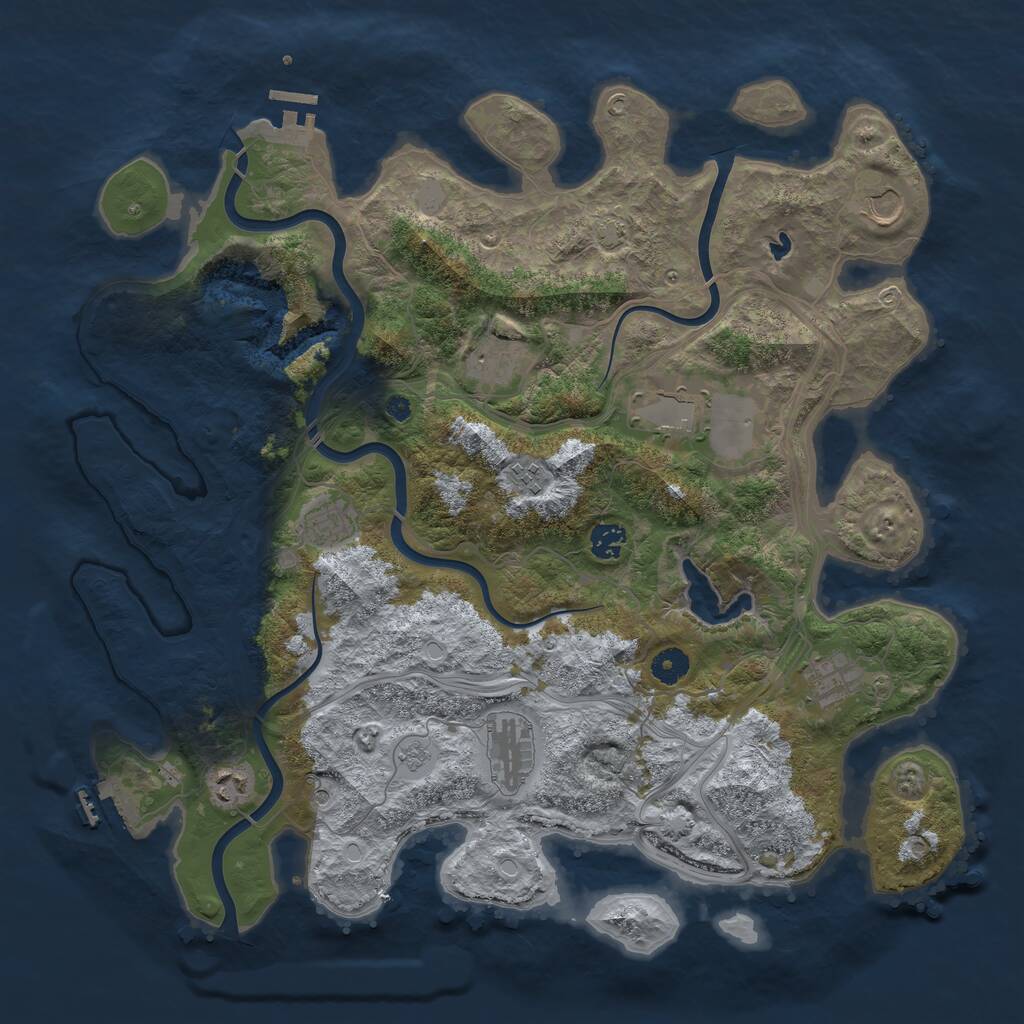 Rust Map: Procedural Map, Size: 4250, Seed: 1514869960, 15 Monuments