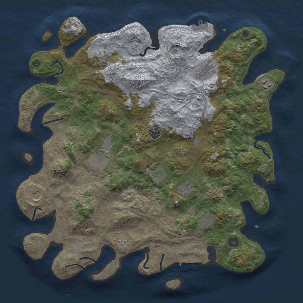 Rust Map: Procedural Map, Size: 4250, Seed: 262868, 19 Monuments