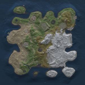 Thumbnail Rust Map: Procedural Map, Size: 3000, Seed: 2445559, 15 Monuments
