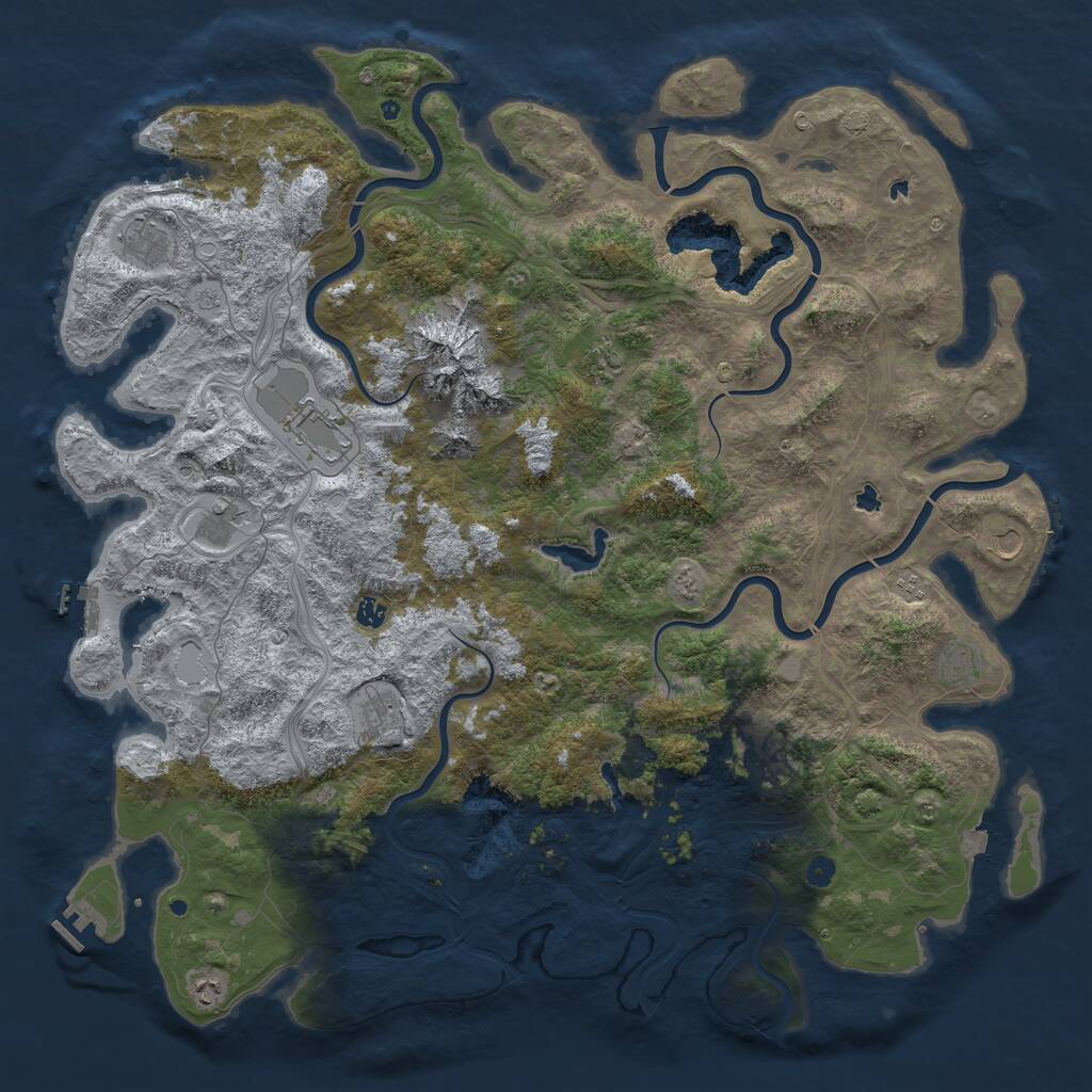 Rust Map: Procedural Map, Size: 5500, Seed: 7111985, 17 Monuments