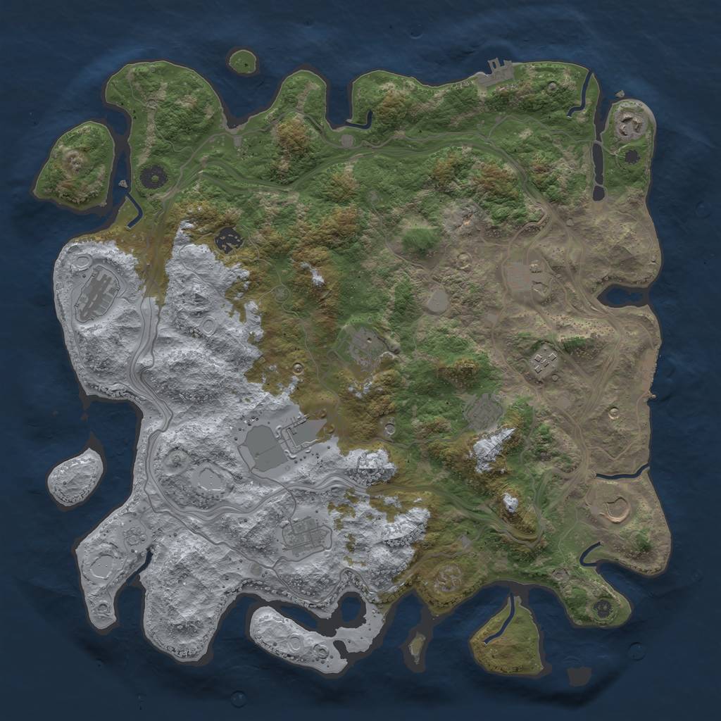 Rust Map: Procedural Map, Size: 4250, Seed: 564567821, 19 Monuments
