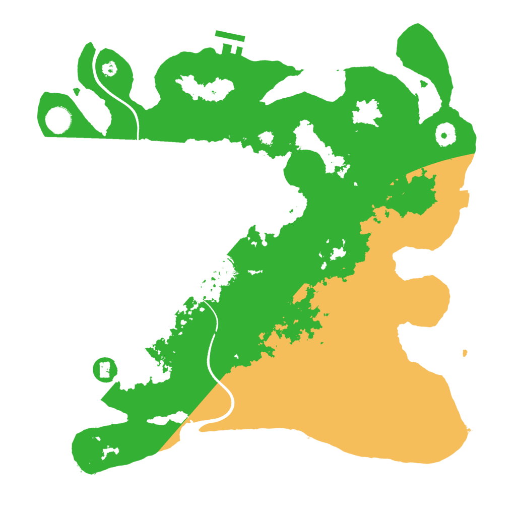 Biome Rust Map: Procedural Map, Size: 3500, Seed: 1196778530
