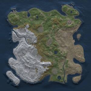 Thumbnail Rust Map: Procedural Map, Size: 3750, Seed: 1169341104, 16 Monuments