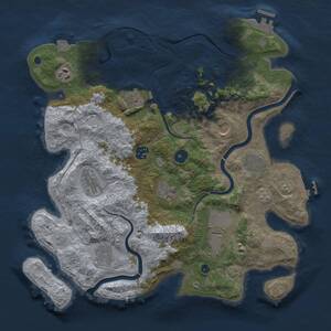 Thumbnail Rust Map: Procedural Map, Size: 3750, Seed: 1169341104, 16 Monuments