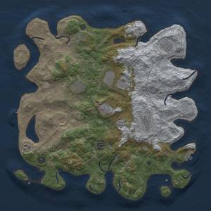 Thumbnail Rust Map: Procedural Map, Size: 4000, Seed: 2108600519, 19 Monuments