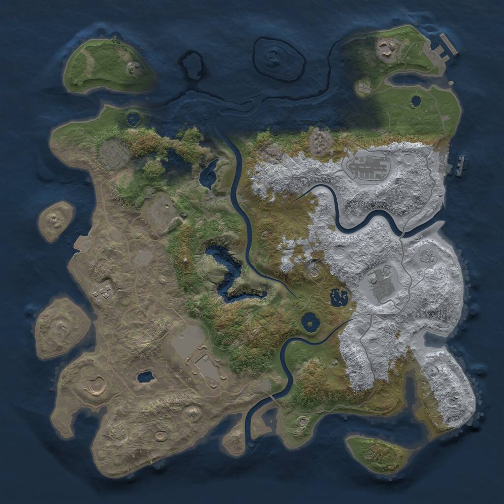 Rust Map: Procedural Map, Size: 4000, Seed: 680583754, 15 Monuments