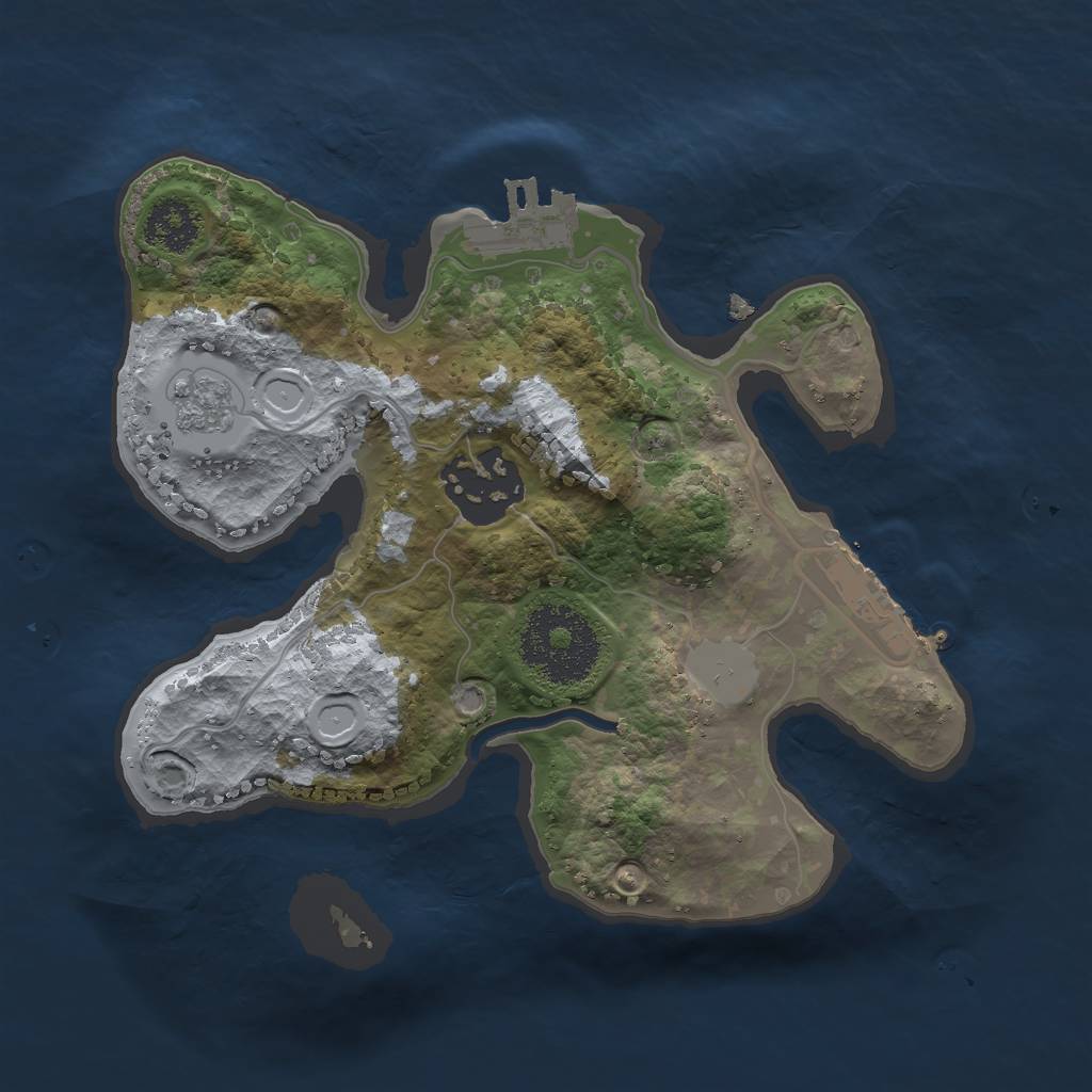 Rust Map: Procedural Map, Size: 2100, Seed: 4000, 9 Monuments