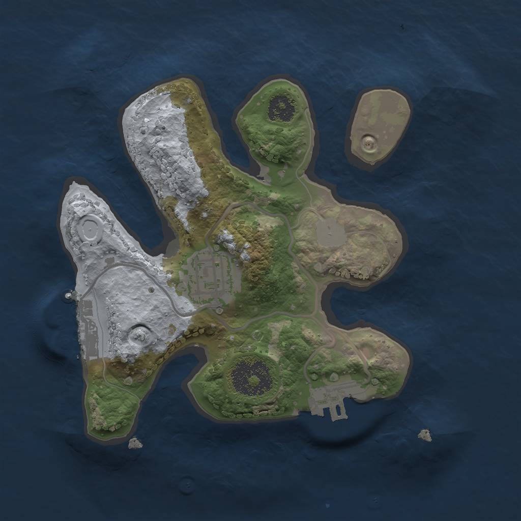 Rust Map: Procedural Map, Size: 1999, Seed: 961642892, 8 Monuments