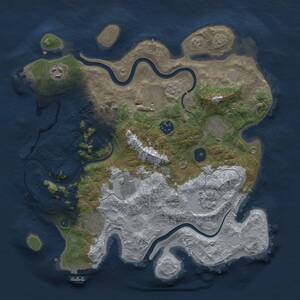 Thumbnail Rust Map: Procedural Map, Size: 3400, Seed: 50000, 14 Monuments