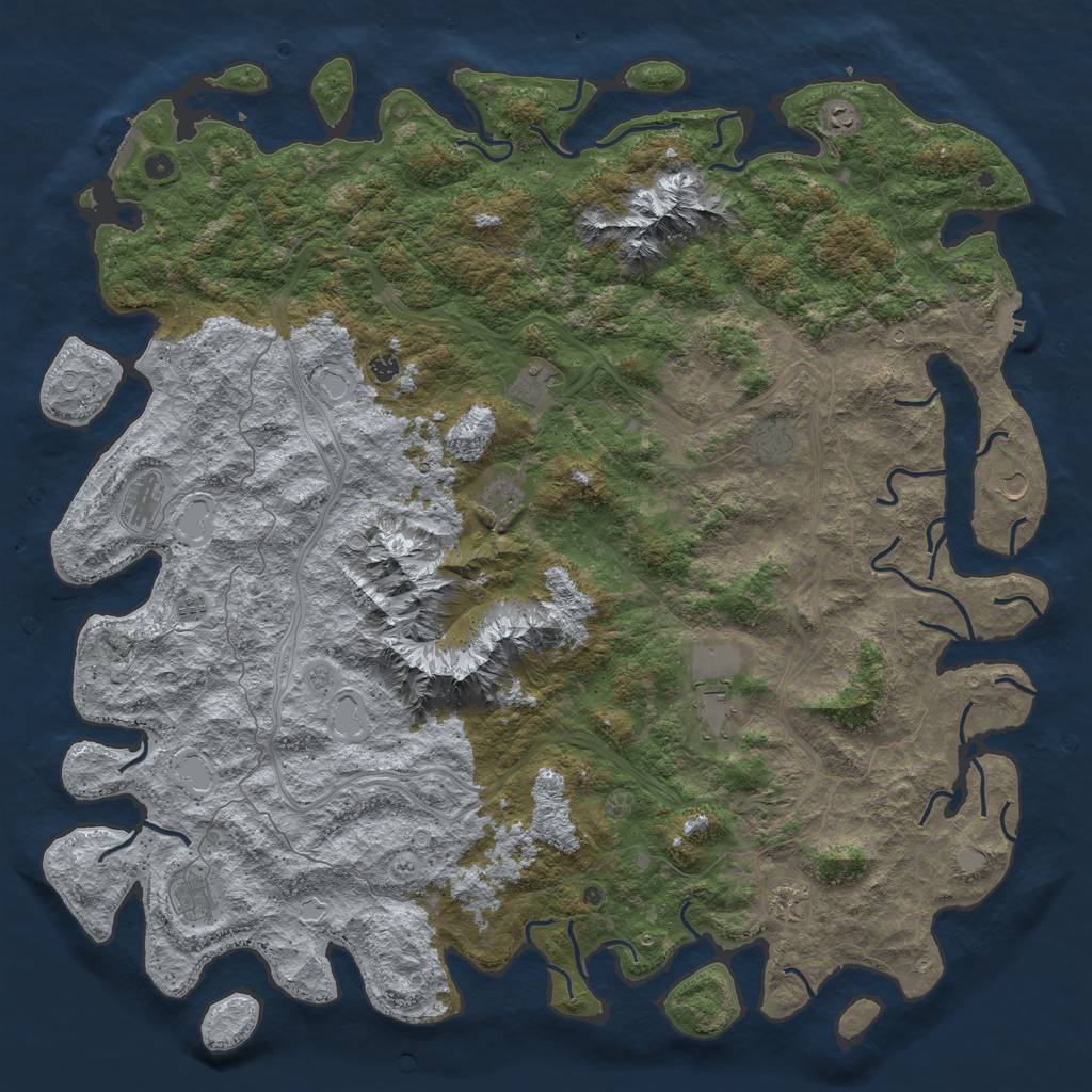 Rust Map: Procedural Map, Size: 6000, Seed: 2024704924, 20 Monuments