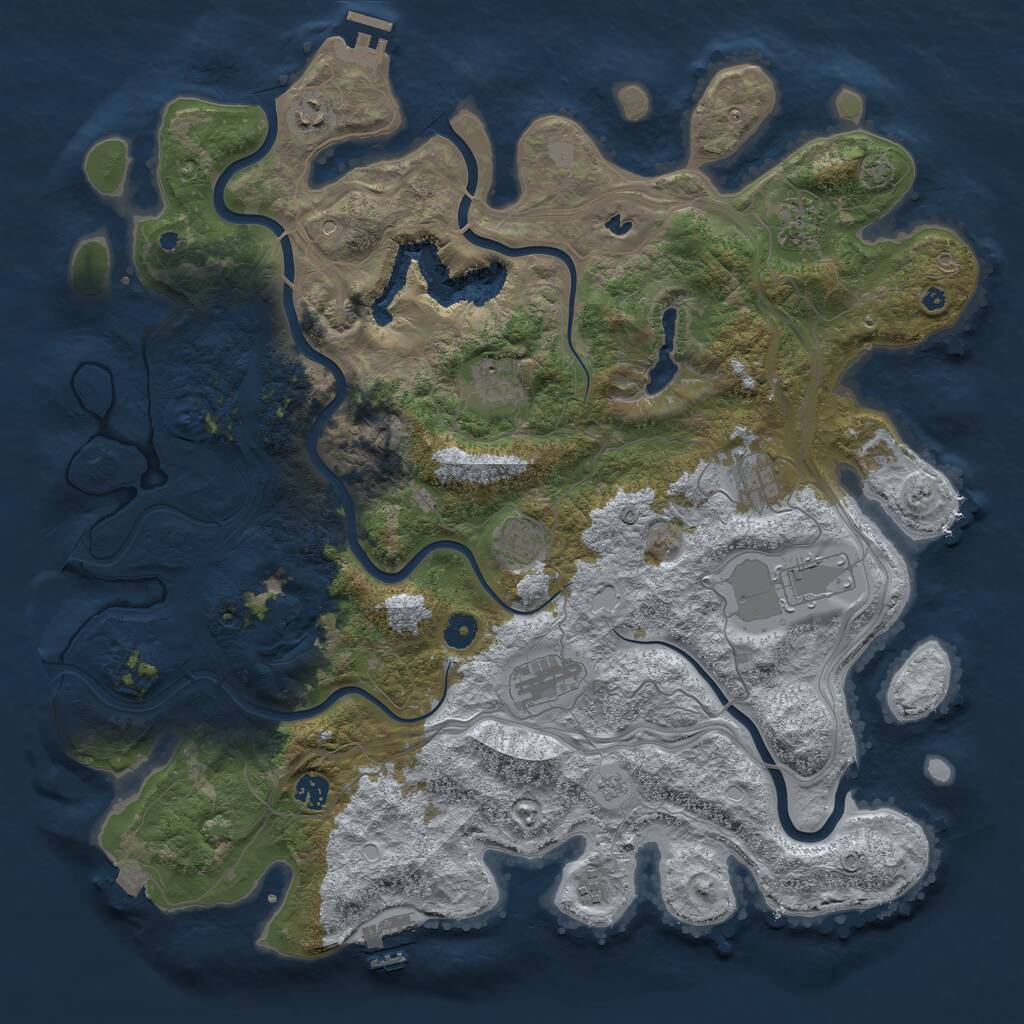 Rust Map: Procedural Map, Size: 4500, Seed: 790307712, 15 Monuments