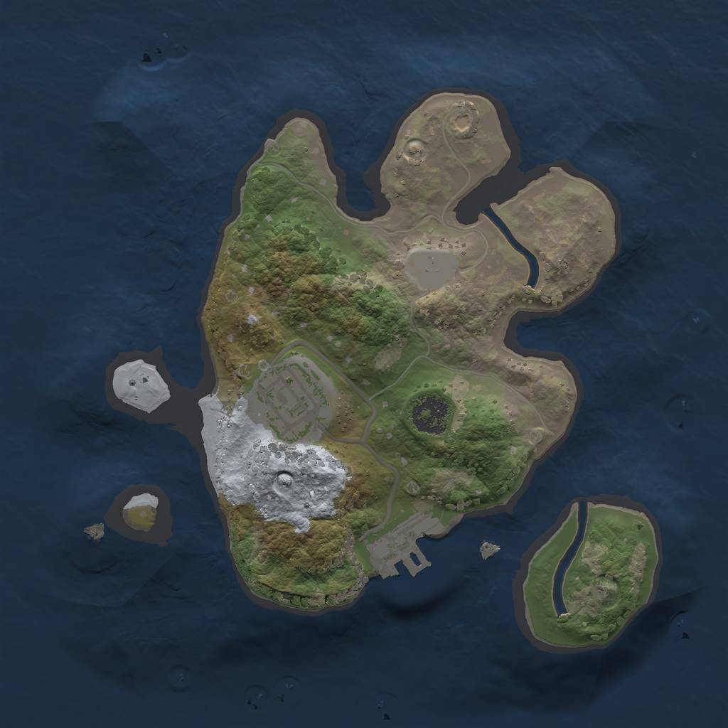 Rust Map: Procedural Map, Size: 2000, Seed: 891178695, 7 Monuments