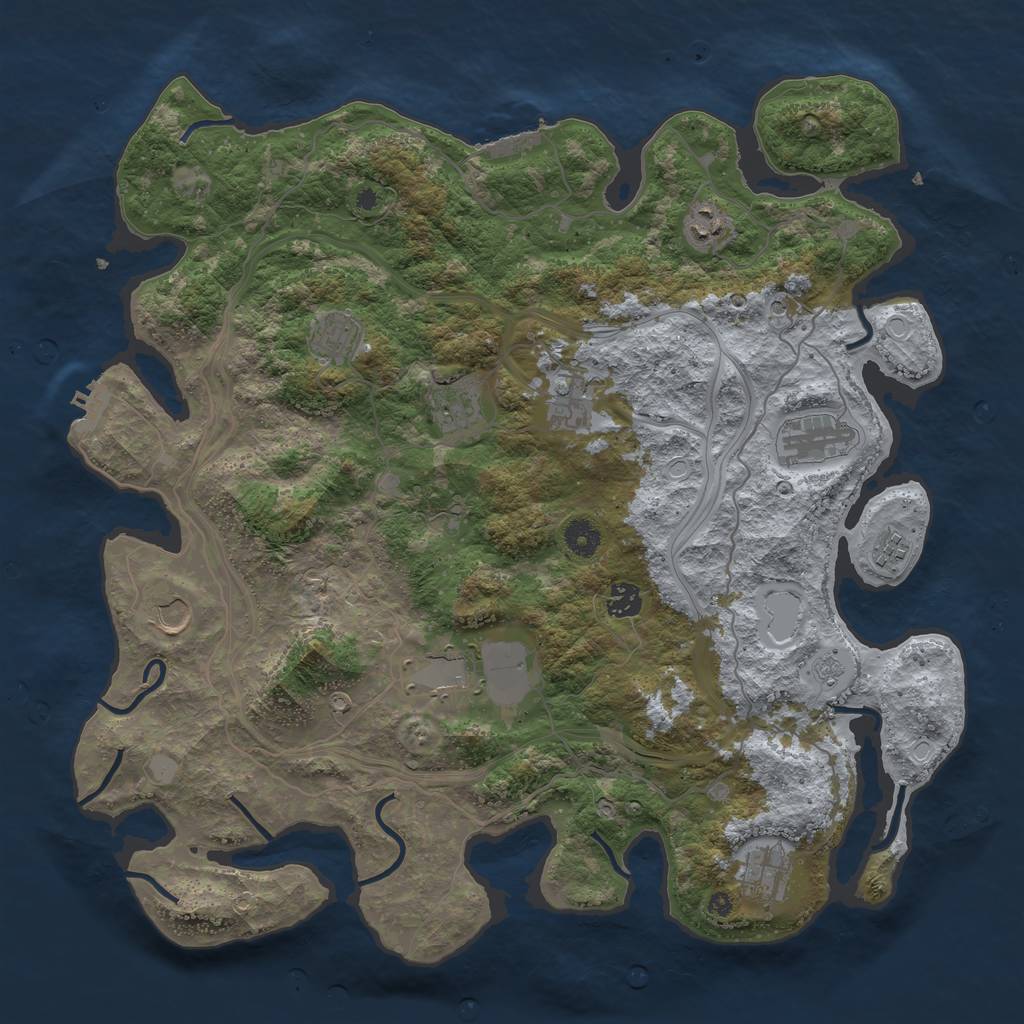 Rust Map: Procedural Map, Size: 4250, Seed: 497003, 19 Monuments