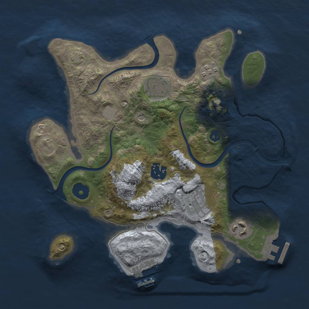 Rust Map: Procedural Map, Size: 2800, Seed: 4092019, 10 Monuments