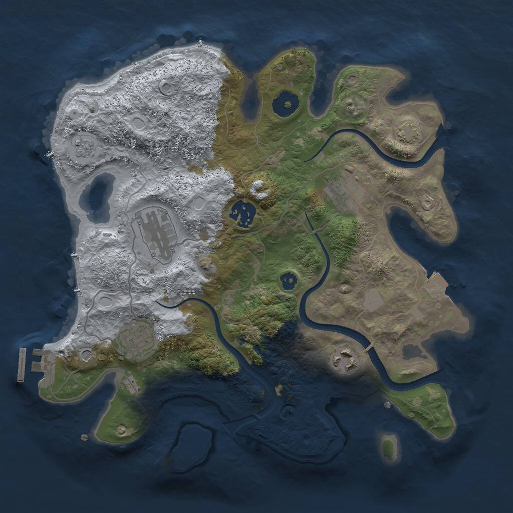 Rust Map: Procedural Map, Size: 3000, Seed: 2022101613, 10 Monuments