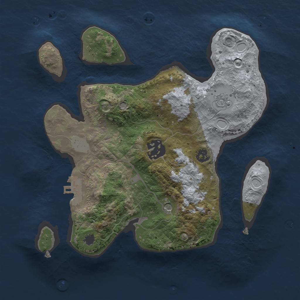 Rust Map: Procedural Map, Size: 2300, Seed: 83673, 7 Monuments