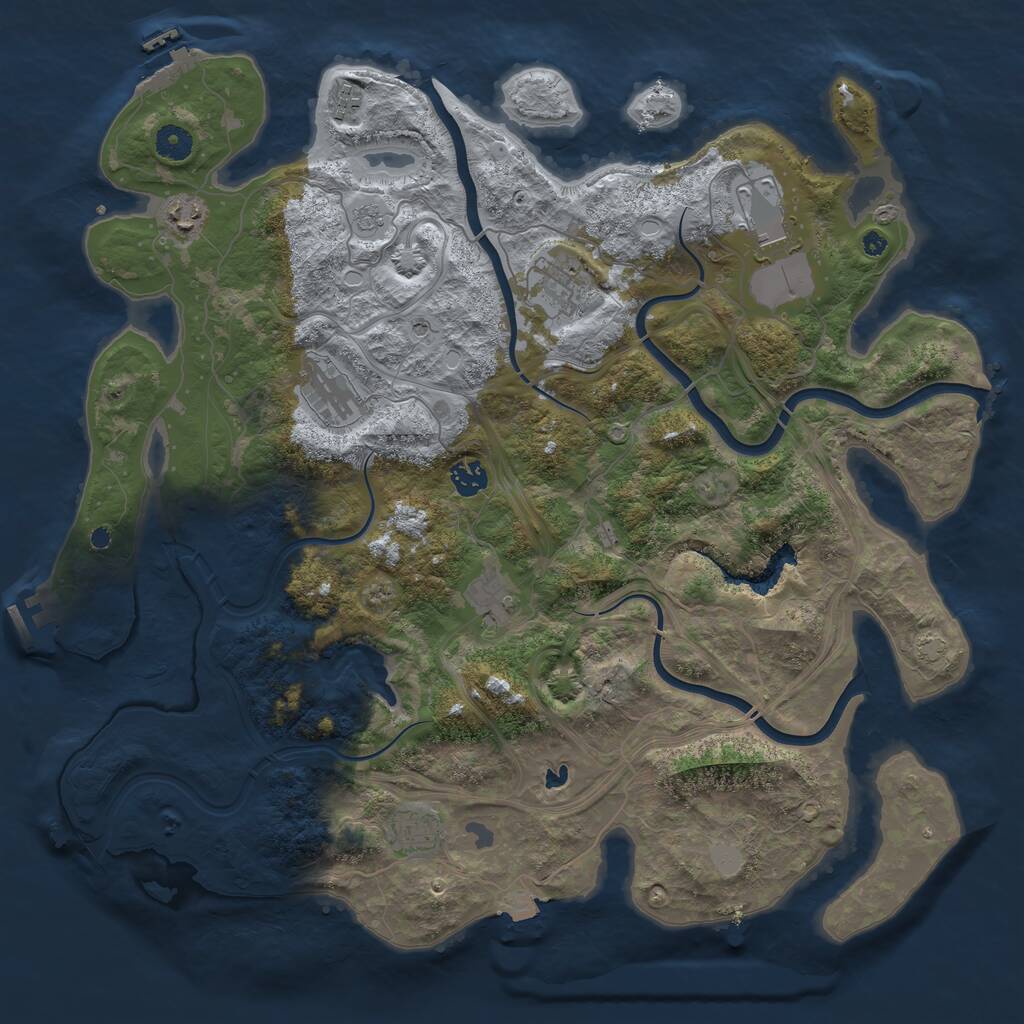 Rust Map: Procedural Map, Size: 4250, Seed: 1967, 14 Monuments