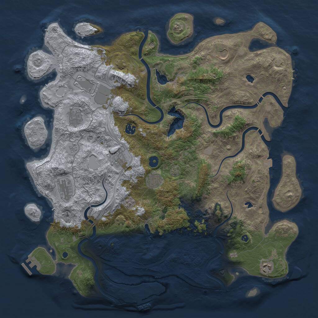 Rust Map: Procedural Map, Size: 4500, Seed: 1403, 15 Monuments