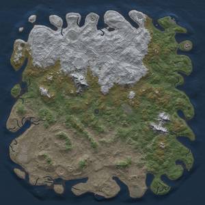 Thumbnail Rust Map: Procedural Map, Size: 6000, Seed: 177805285, 18 Monuments