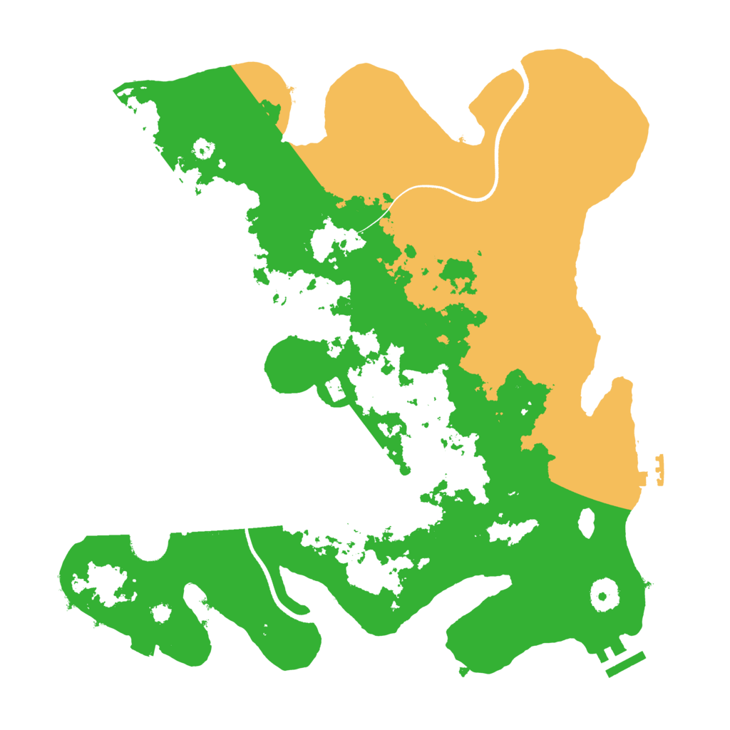 Biome Rust Map: Procedural Map, Size: 3500, Seed: 57724228