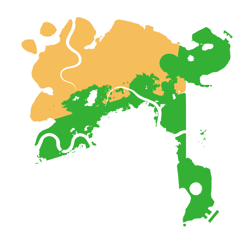Biome Rust Map: Procedural Map, Size: 3500, Seed: 94758213