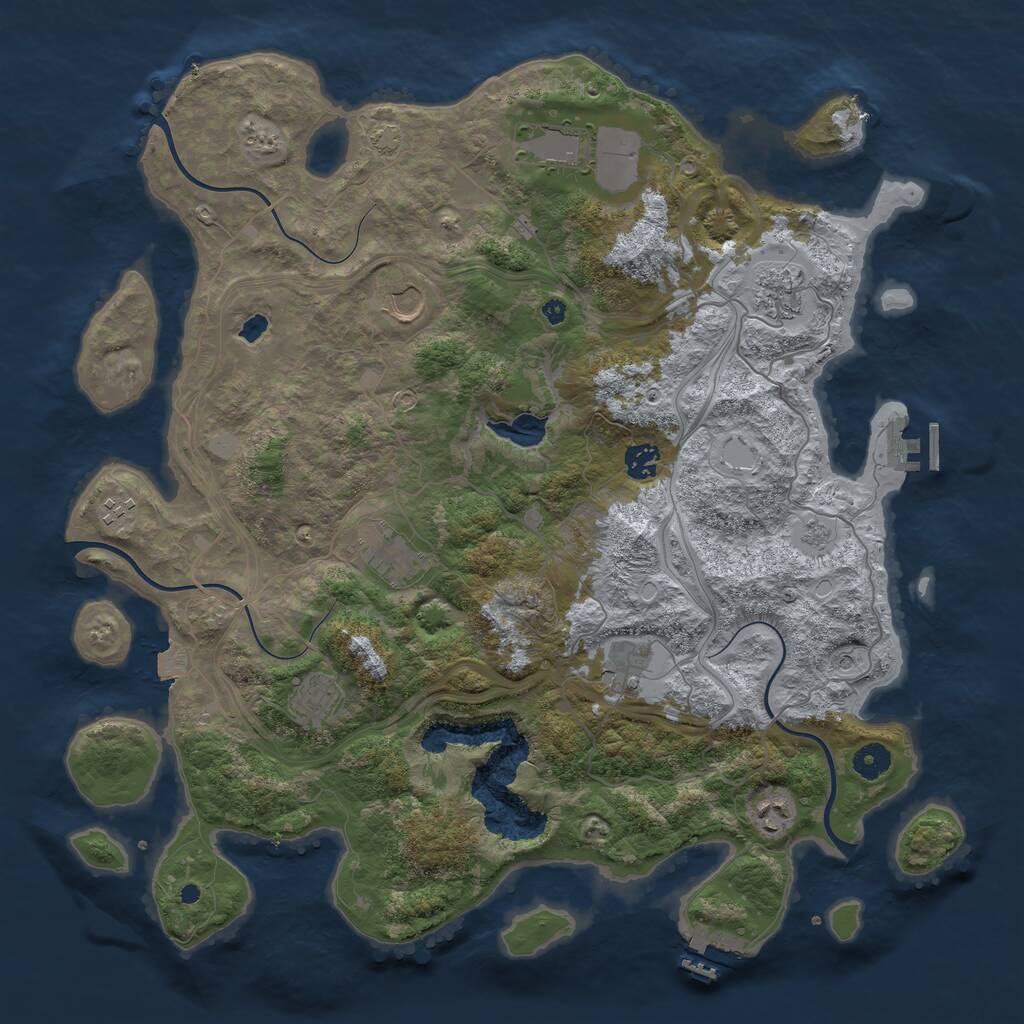 Rust Map: Procedural Map, Size: 4250, Seed: 75323522, 15 Monuments