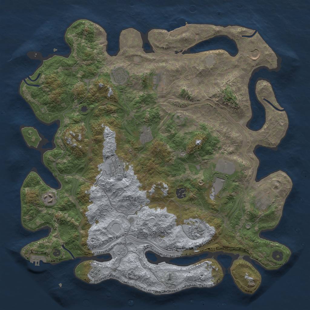 Rust Map: Procedural Map, Size: 4250, Seed: 546874, 20 Monuments