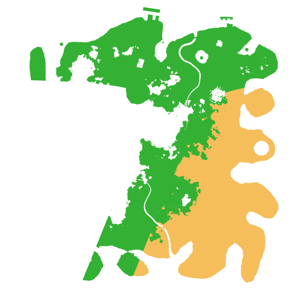 Biome Rust Map: Procedural Map, Size: 3600, Seed: 3739799