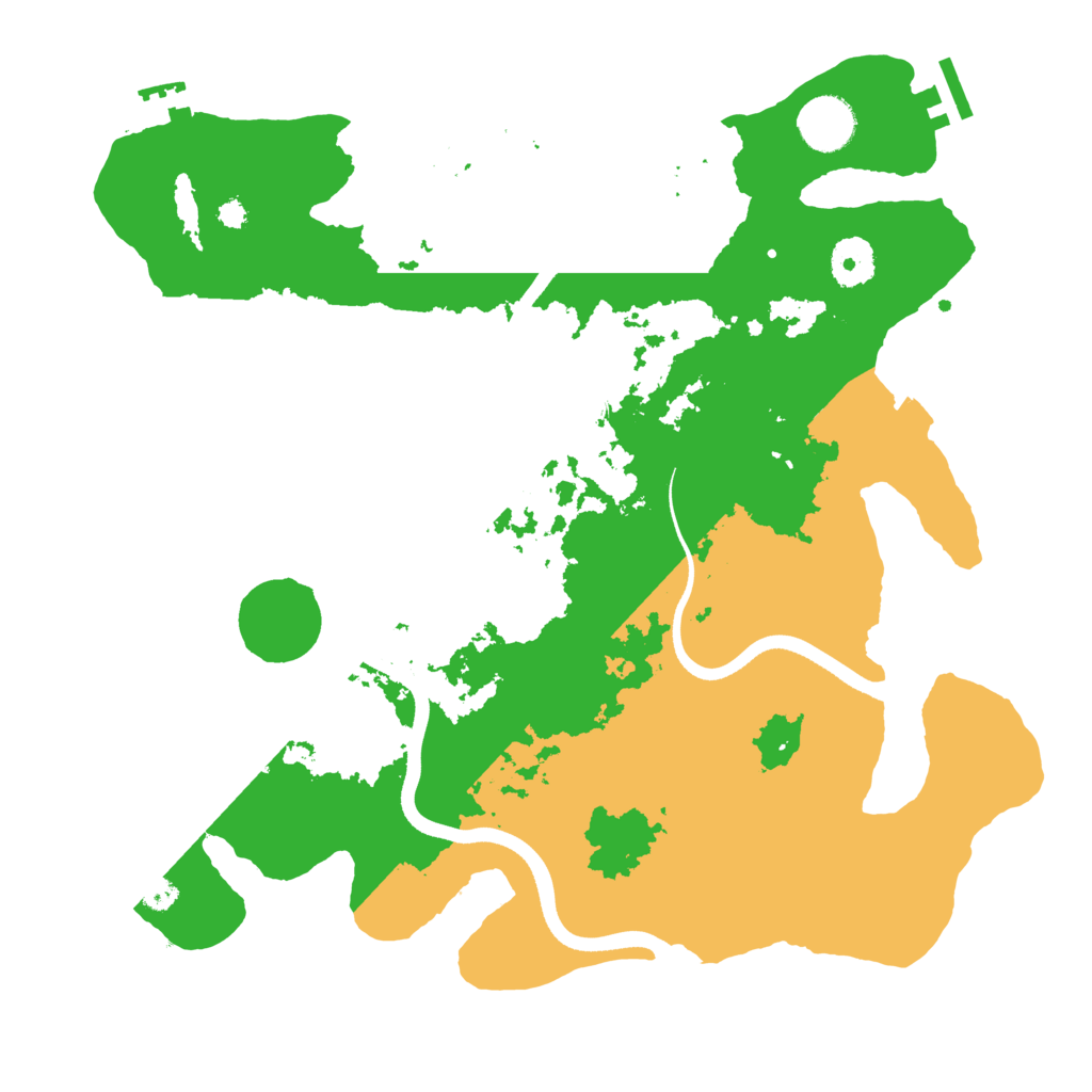 Biome Rust Map: Procedural Map, Size: 3500, Seed: 118542