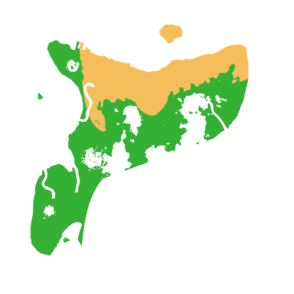 Biome Rust Map: Procedural Map, Size: 2500, Seed: 695496