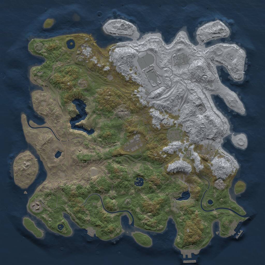 Rust Map: Procedural Map, Size: 4250, Seed: 83048611, 15 Monuments