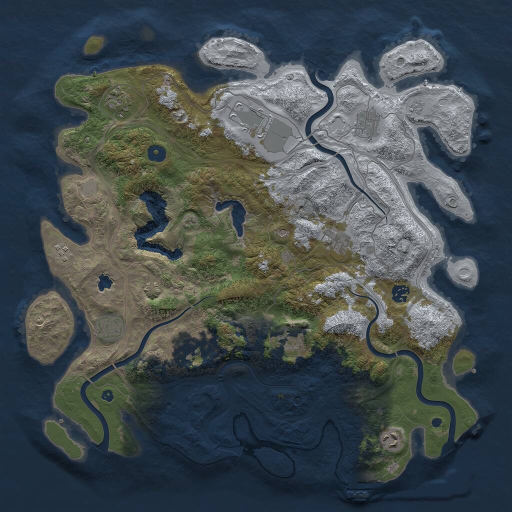 Rust Map: Procedural Map, Size: 4250, Seed: 83048611, 15 Monuments