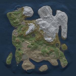 Thumbnail Rust Map: Procedural Map, Size: 3250, Seed: 776814569, 17 Monuments